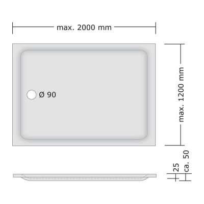 OPTION INNENTIEFE GROESSER 25 MM, Maß-Anfertigung nach Ihrer Skizze